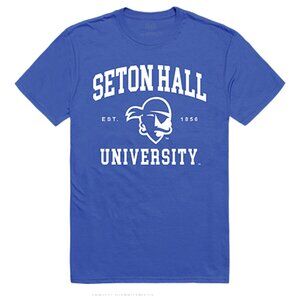 Seton Hall University Pirates NCAA College Logo T shirt retro blue